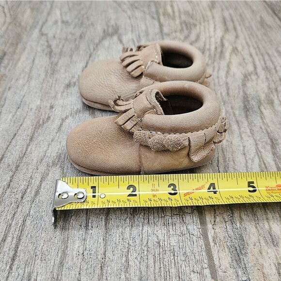 Freshly Picked Weatherd Brown Moccasin Baby Shoes 6-12 Months - Picture 10 of 11